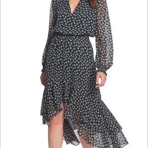 Pre Owned: 1. State floral green high low dress